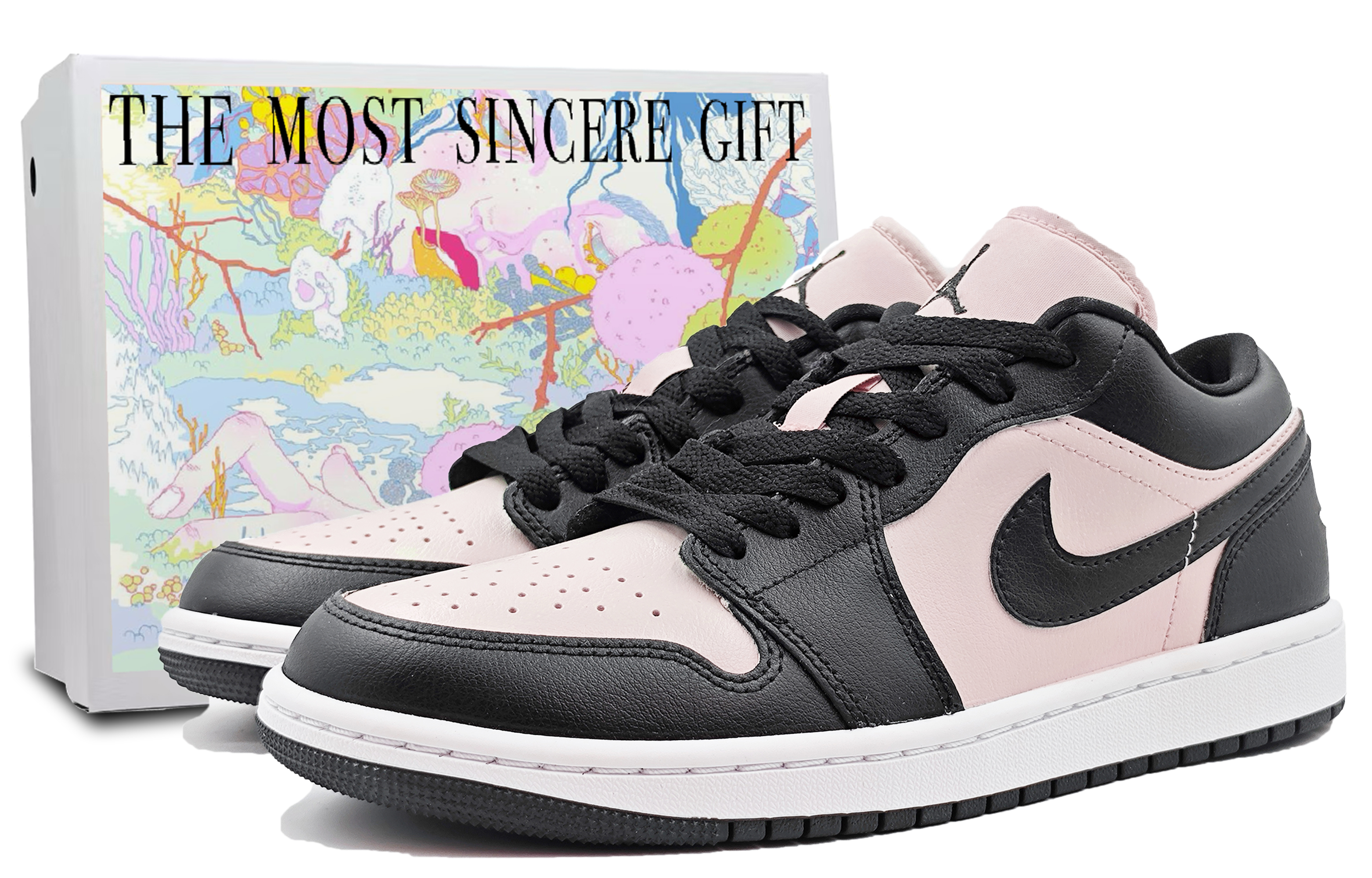 

Кроссовки Air JORDAN 1 Vintage Basketball Shoes Women's Low-Top Black Pink, Розовый, Кроссовки Air JORDAN 1 Vintage Basketball Shoes Women's Low-Top Black Pink