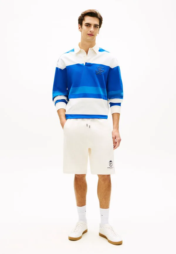 Полосатая свободная рубашка для регби, рубашка поло Tommy Hilfiger, Regal Blue — фото 2
