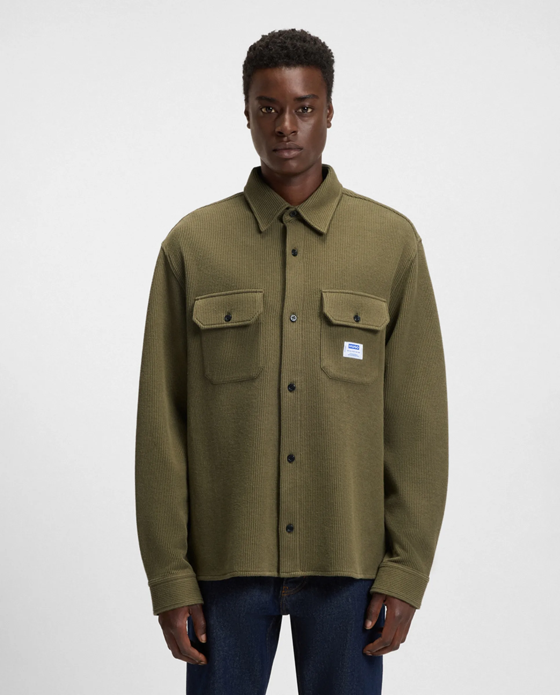 

Мужская рубашка с длинным рукавом Hugo, зеленый