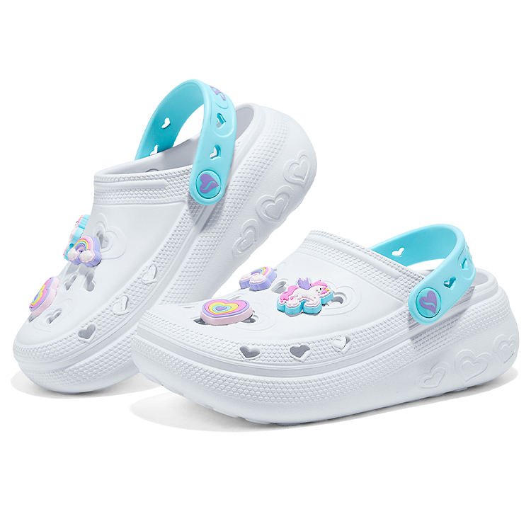 Skechers Kids Износостойкие дышащие нескользящие сандалии White/Multicolor для детей — фото 3