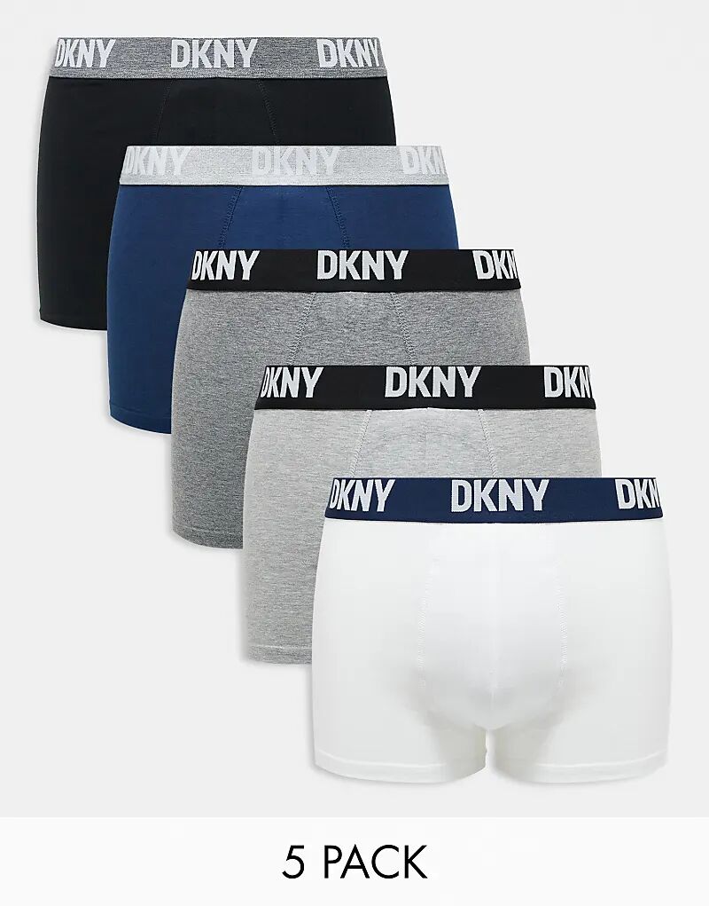 

5 упаковок портфельных трусов серого цвета DKNY