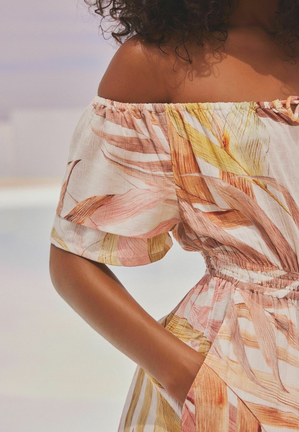 

Комбинезон OFF SHOULDER TALL REGULAR FIT Next, цвет cream botanical