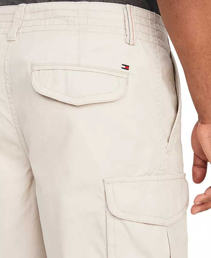 Мужские базовые карго-шорты 10" Tommy Hilfiger, коричневый/бежевый — фото 3
