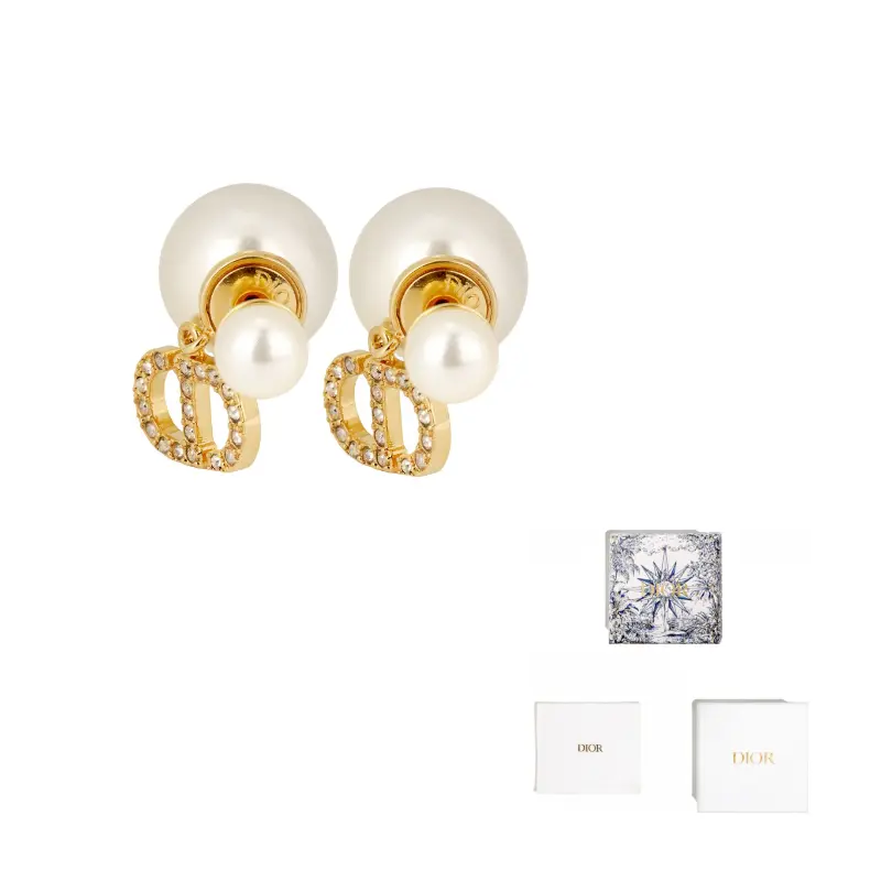

DIOR Золотые металлические серьги для женщин Gold