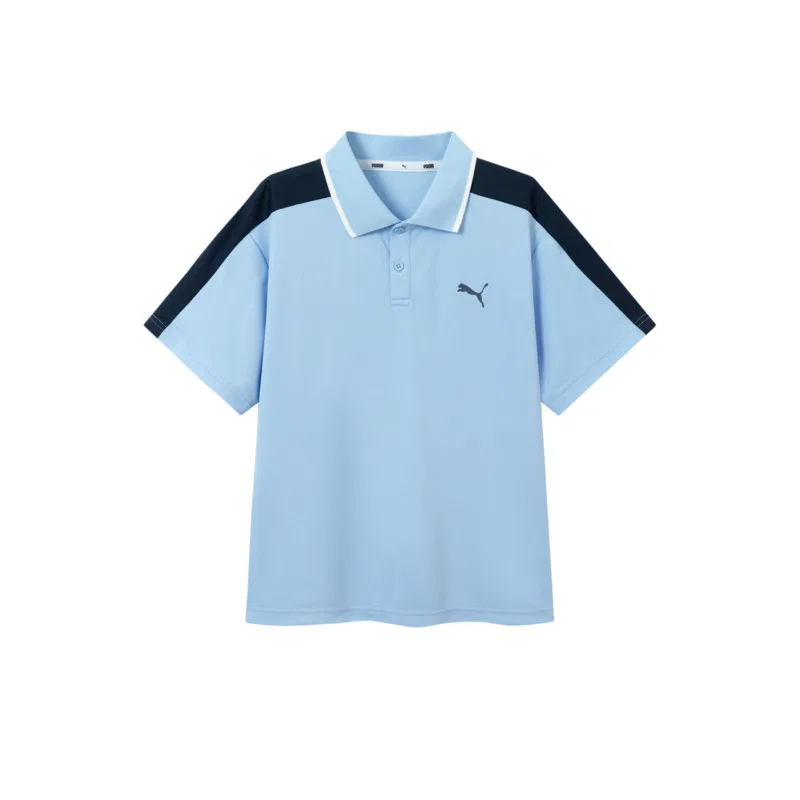 Детская футболка с отложным воротником PUMA, Ice Blue 80902