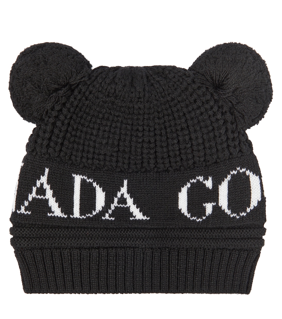 

Детская шапка-бини из шерсти Double Pom Canada Goose Kids, черный