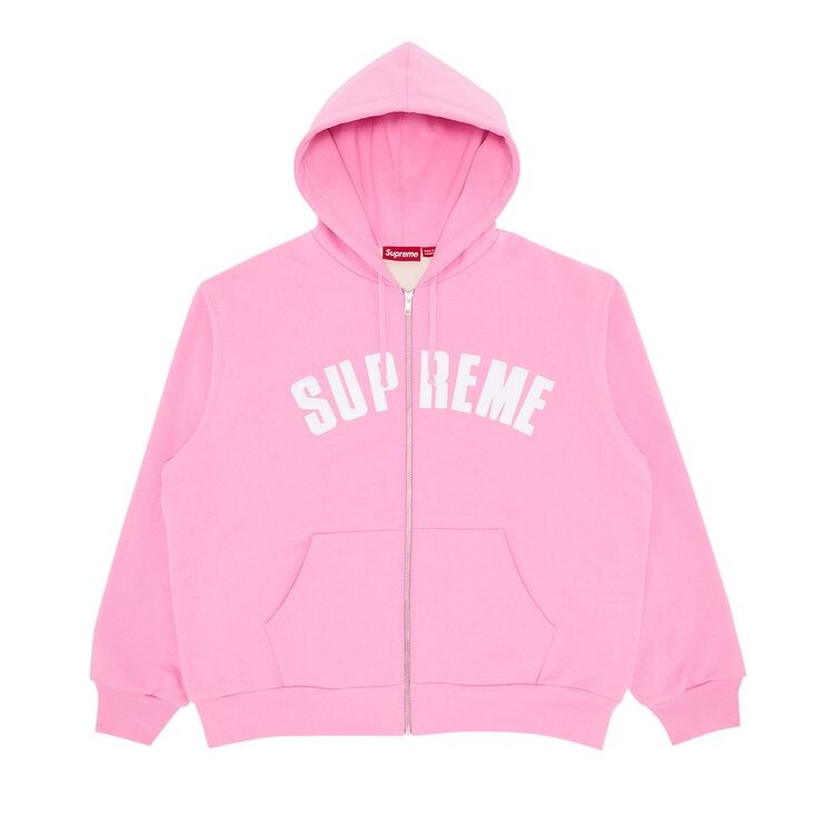 

Толстовка Supreme Arc Thermal Zip Up Hooded Sweatshirt Pink, розовый