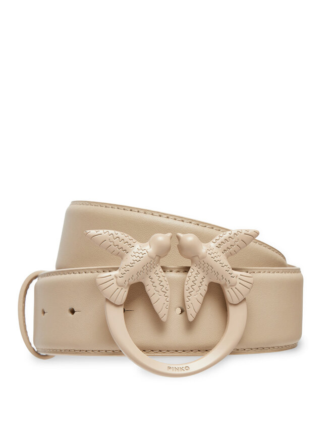 

Ремень PINKO Love Berry H4 Belt AI 24-25 PLT01 100120 A1K2, бежевый