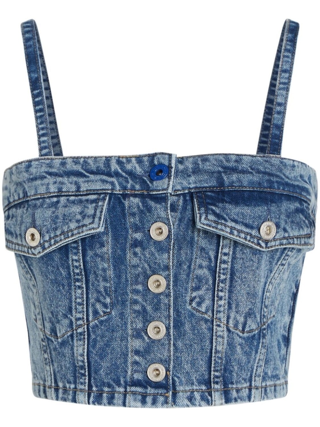 

Karl Lagerfeld Jeans джинсовый топ-бандо, синий