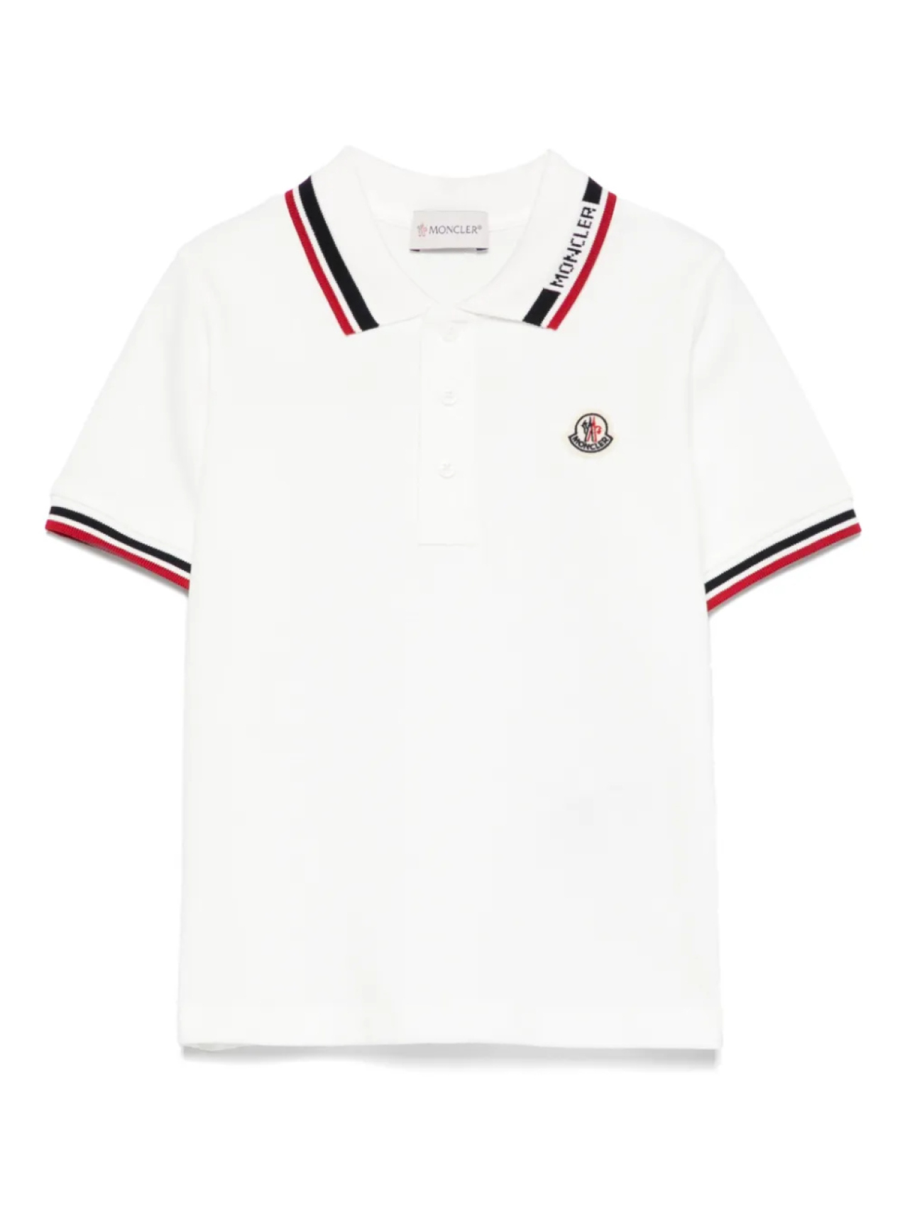 

Рубашка поло с короткими рукавами Moncler Enfant, белый