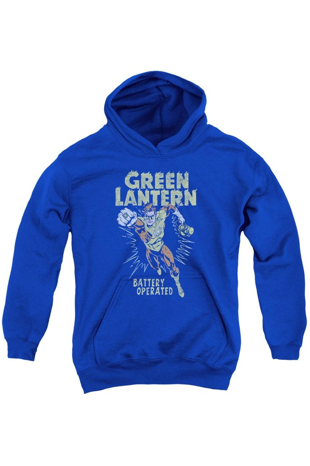 

Толстовка Green Lantern Fully Charged с капюшоном для молодежи Gildan