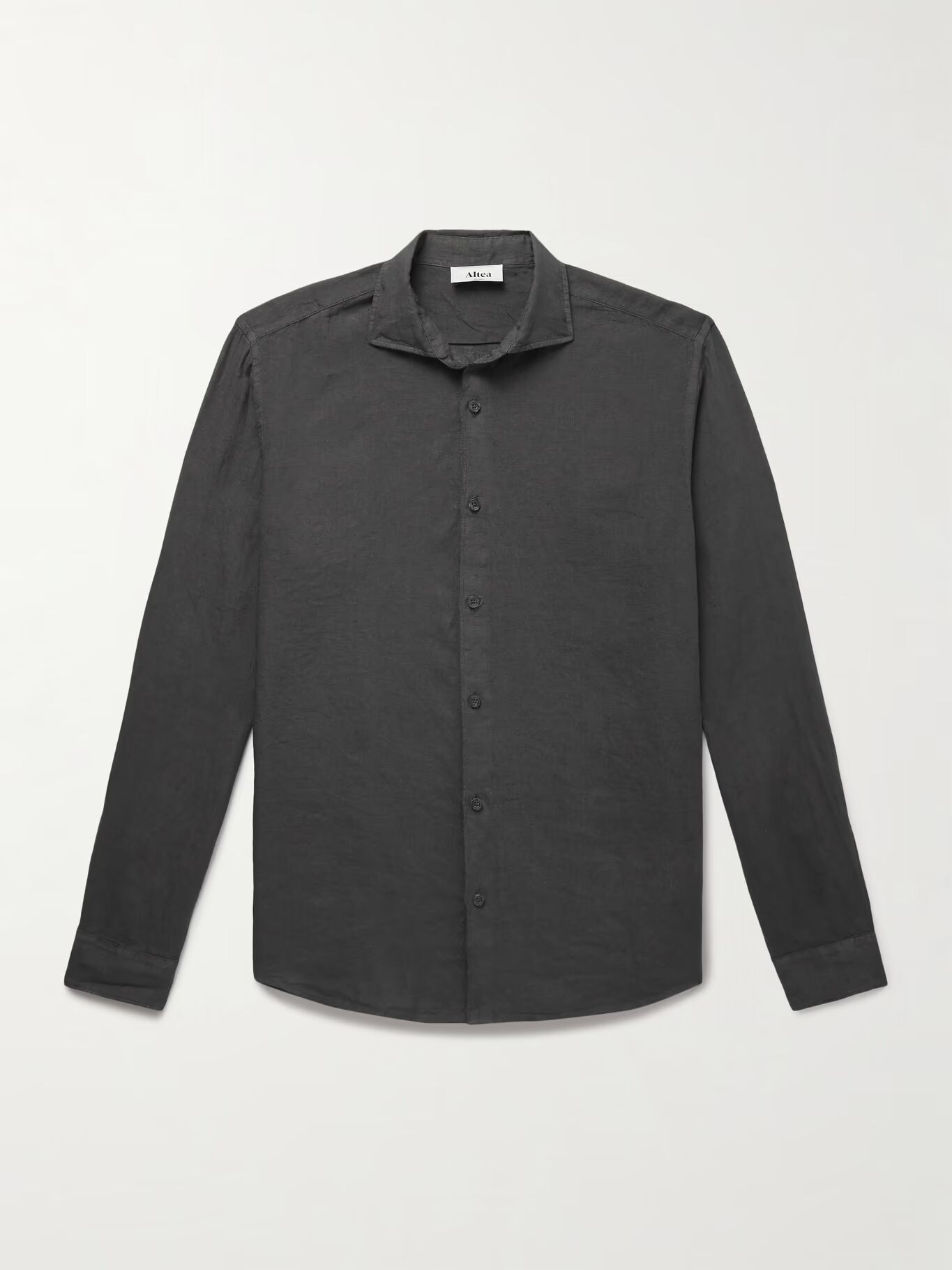 

Рубашка Mercer Slim-Fit из окрашенного в готовом виде льна ALTEA, антрацит