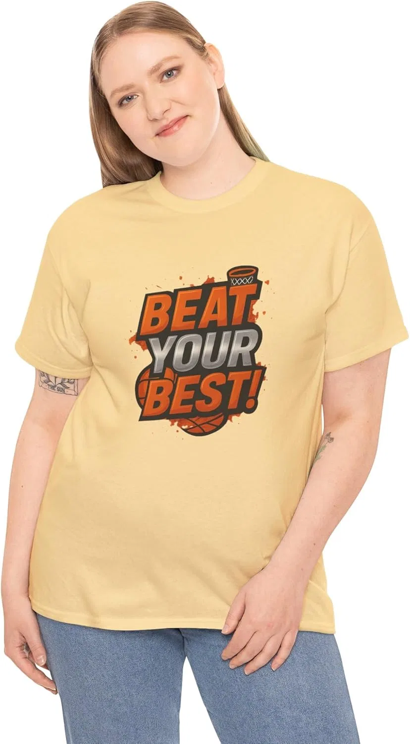 Футболка Beat Your Best, Unisex Heavy Cotton Tee, Yellow Haze — фото 4