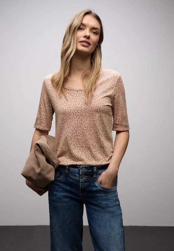 

Футболка с принтом льва Street One, Orange, Оранжевый, Футболка с принтом льва Street One, Orange