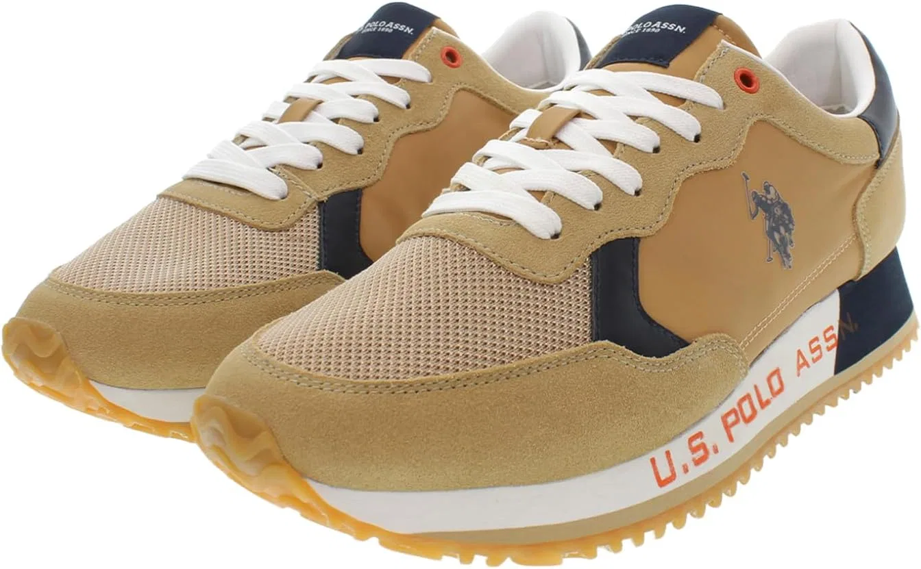 Мужские текстильные кроссовки US Polo Assn. CLEEF006M4TS1 U.S. Polo Assn., Beige — фото 3