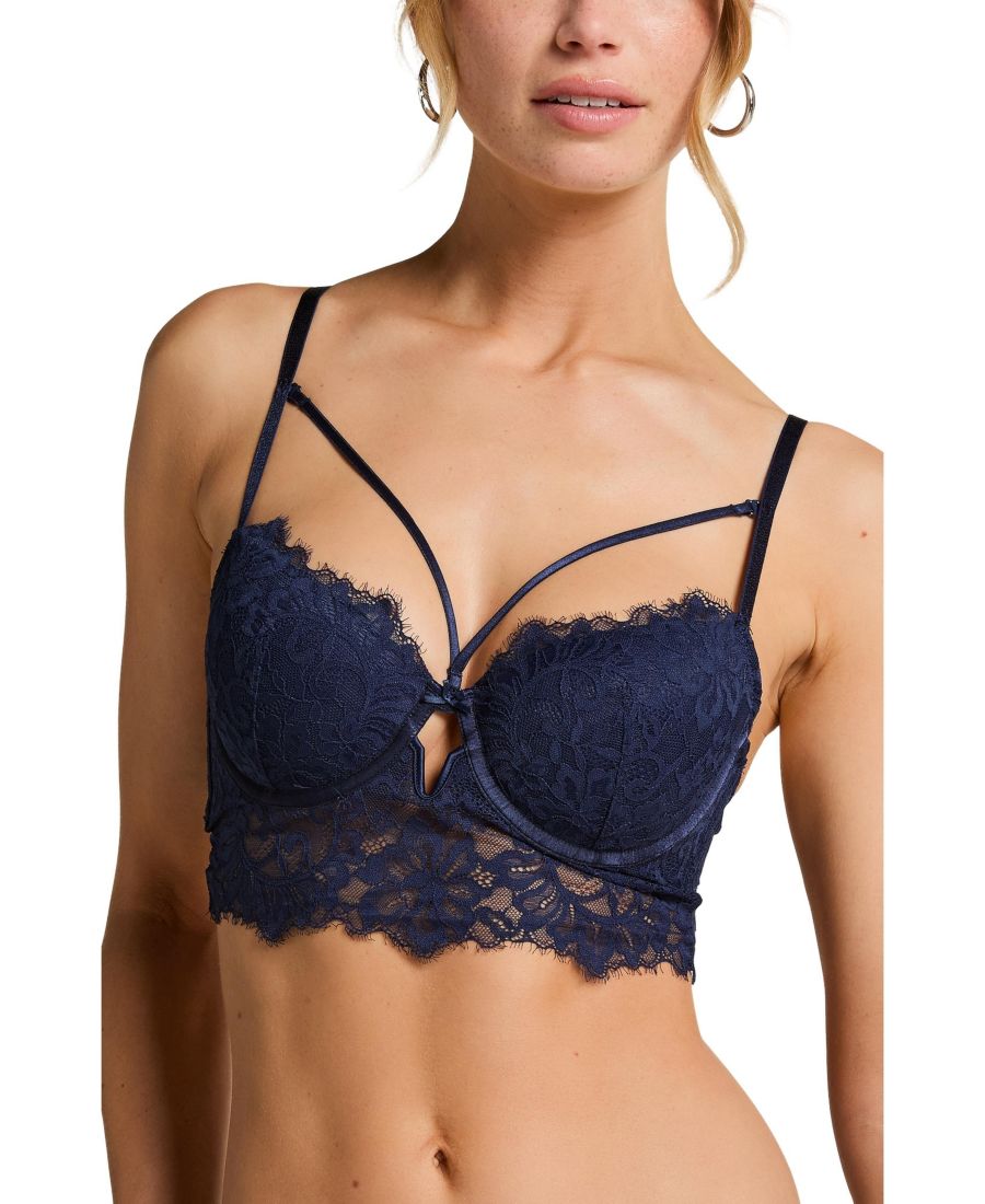 

Бюстгальтер Hunkemoller Isabella с подкладкой и удлиненным поясом для женщин Hunkemöller, Blue
