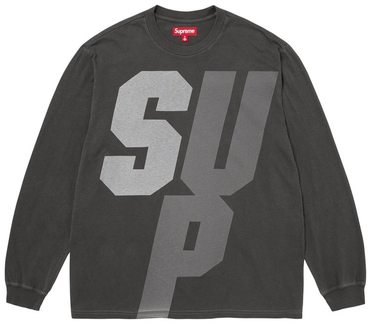 

Светоотражающая футболка с длинными рукавами Supreme, черная