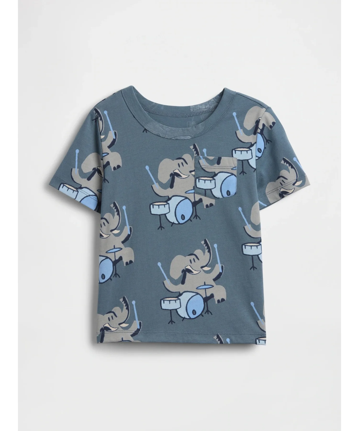 Детская футболка с карманом из экологичного хлопка Gap Favorite Pocket серый