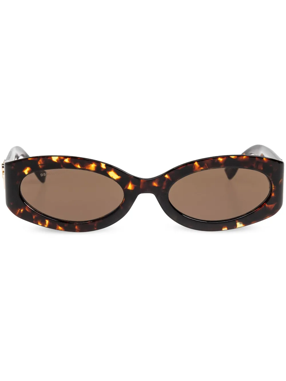 

Солнцезащитные очки в овальной оправе черепаховой расцветки DSQUARED2 EYEWEAR, коричневый