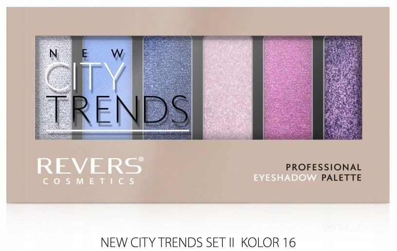 

Профессиональные тени для век 16 Revers City Trends Стойкие