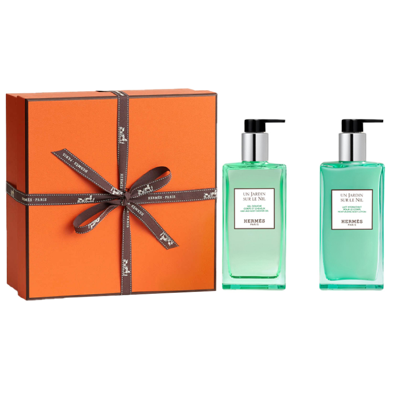 Подарочный набор Hermès Le Jardin de Monsieur Li: парфюмированный гель для душа и волос, 200 мл + увлажняющее молочко для тела, 200 мл — фото 2