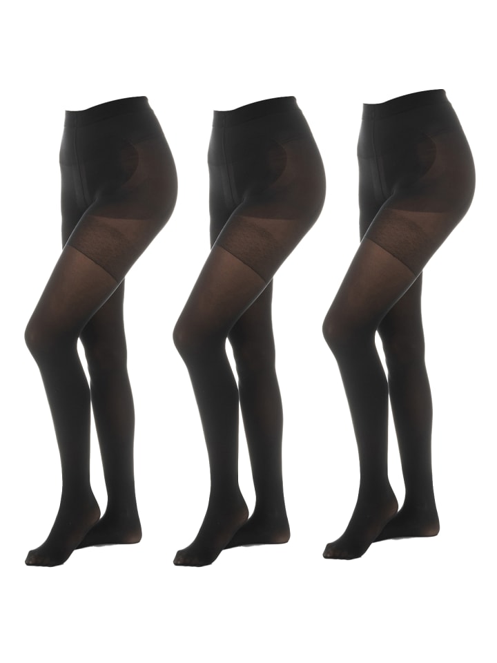 

Jolie Folie Комплект из 3 штук: черные колготки