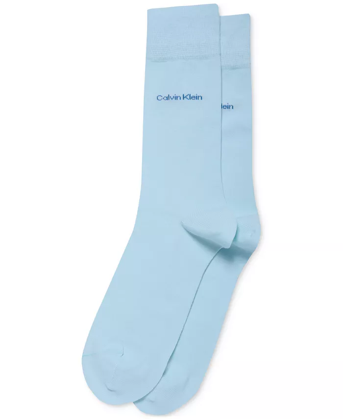 

Мужские носки Giza Cotton Flat Knit Crew Calvin Klein, синий