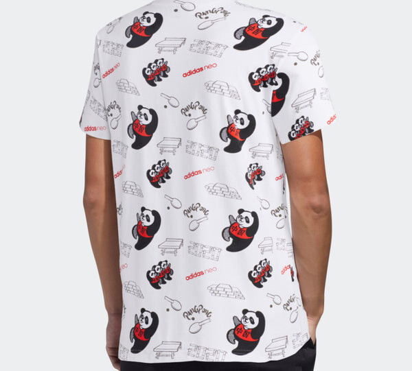 Футболка neo casual sports short sleeve white Adidas, белый — фото 4