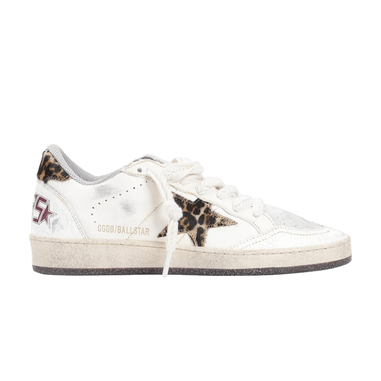 Кроссовки Golden Goose Golden Goose Wmns Ball Star 'White Beige Leopard', белый
