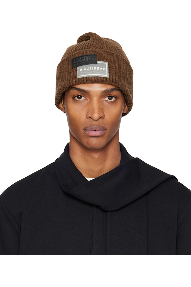 

Шапка с логотипом Mm6 Maison Margiela, коричневый
