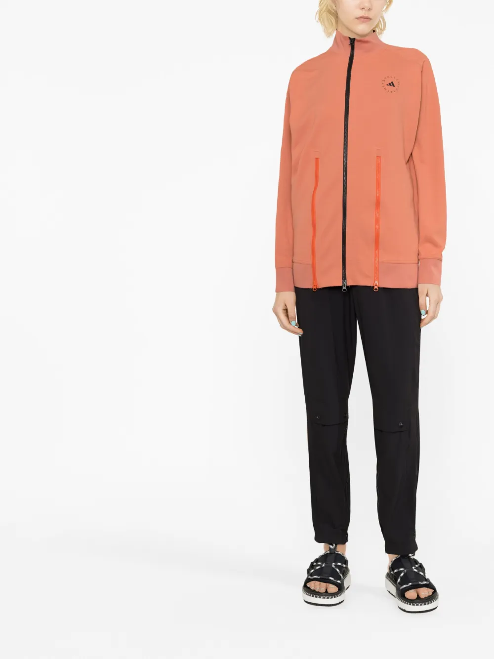 Спортивная куртка TrueCasuals с логотипом Adidas by Stella McCartney, оранжевый — фото 2