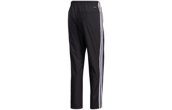 Спортивные штаны adidas Side three stripes Elastic Waistband Straight Casual Sports Pants Men's Black, черный — фото 2