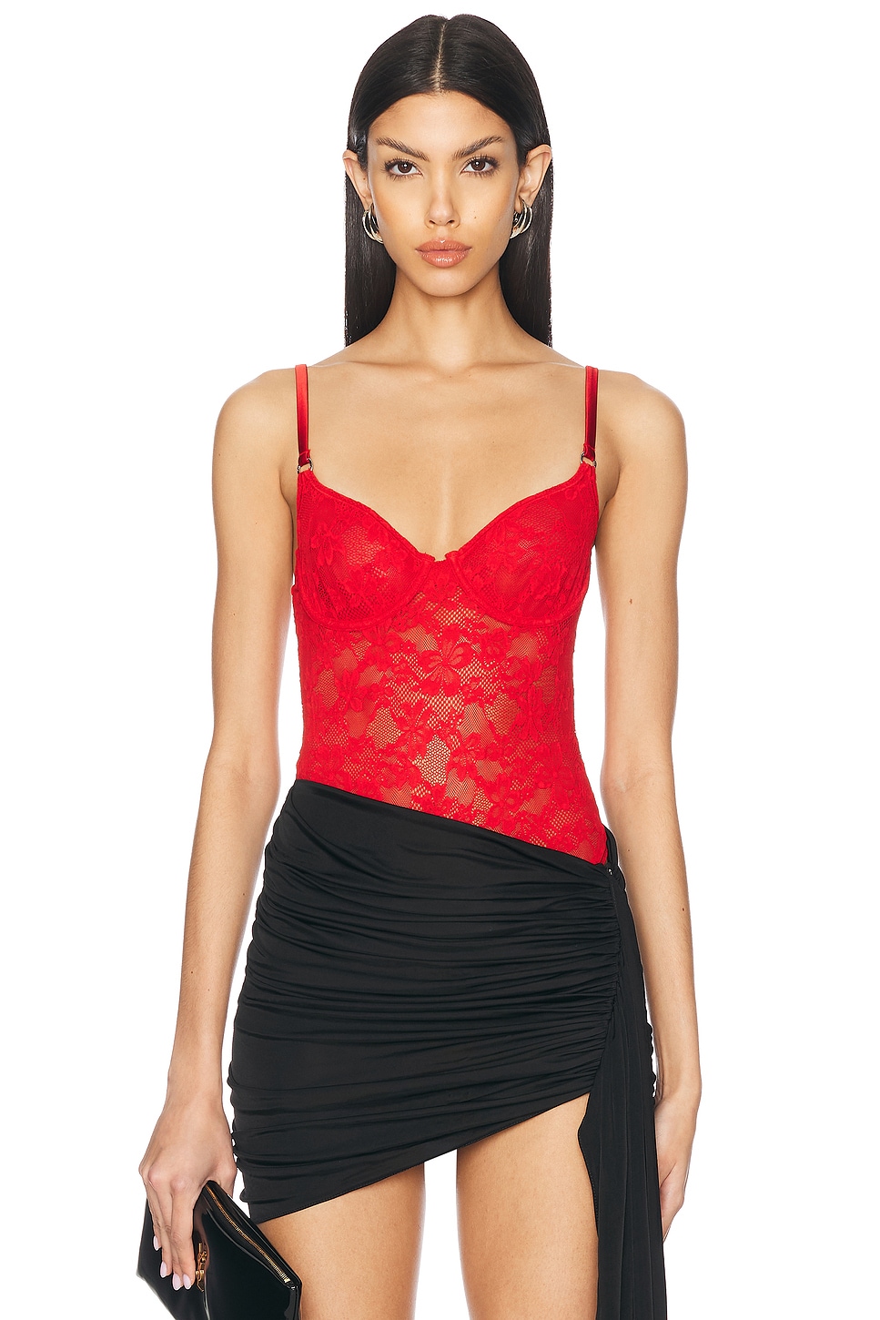 

Кружевное боди Le Stretch fleur du mal, цвет Rouge