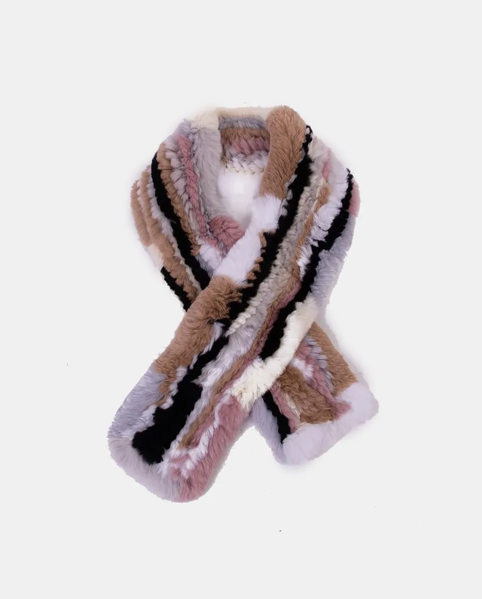 

Шарф из меха рекса IN.ES, мультиколор