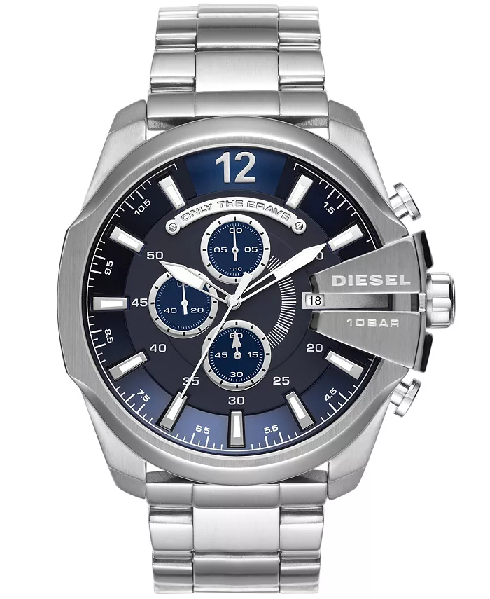 

Мега Чиф Хронограф, наручные часы с браслетом из нержавеющей стали, 51 мм Diesel