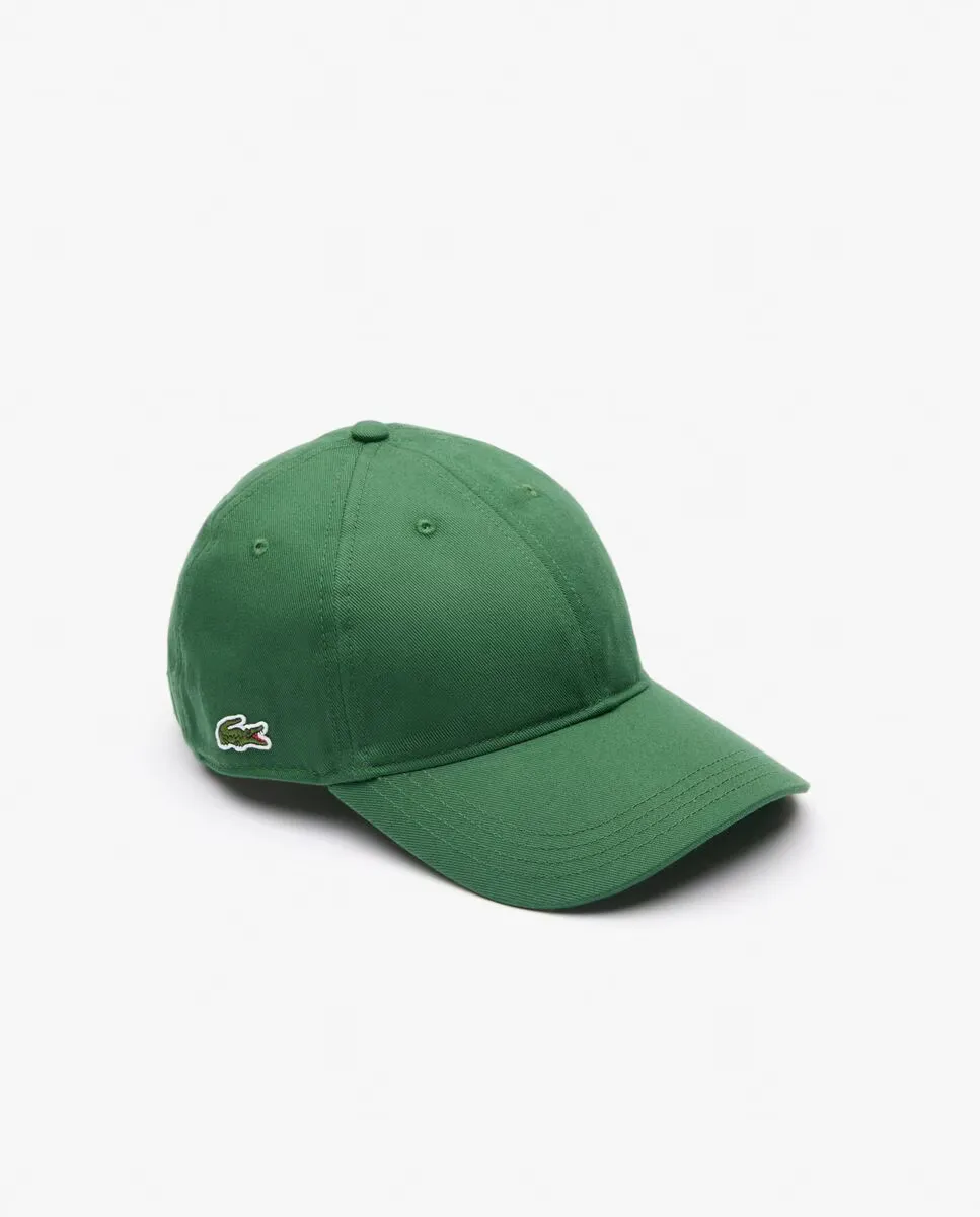 

Хлопковая саржевая бейсболка унисекс Lacoste, зеленый