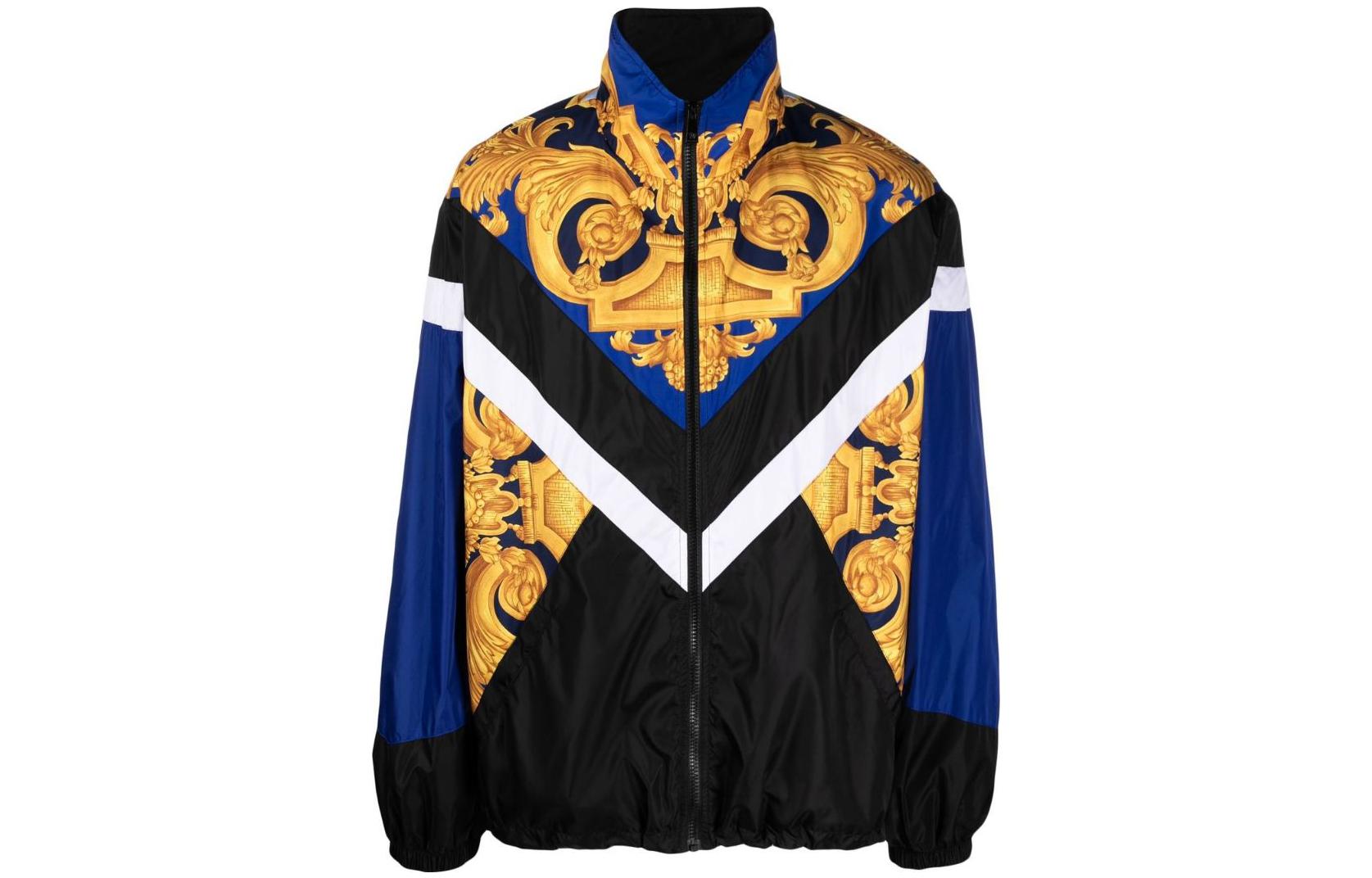 

VERSACE Куртка-байкер в стиле барокко, Blue