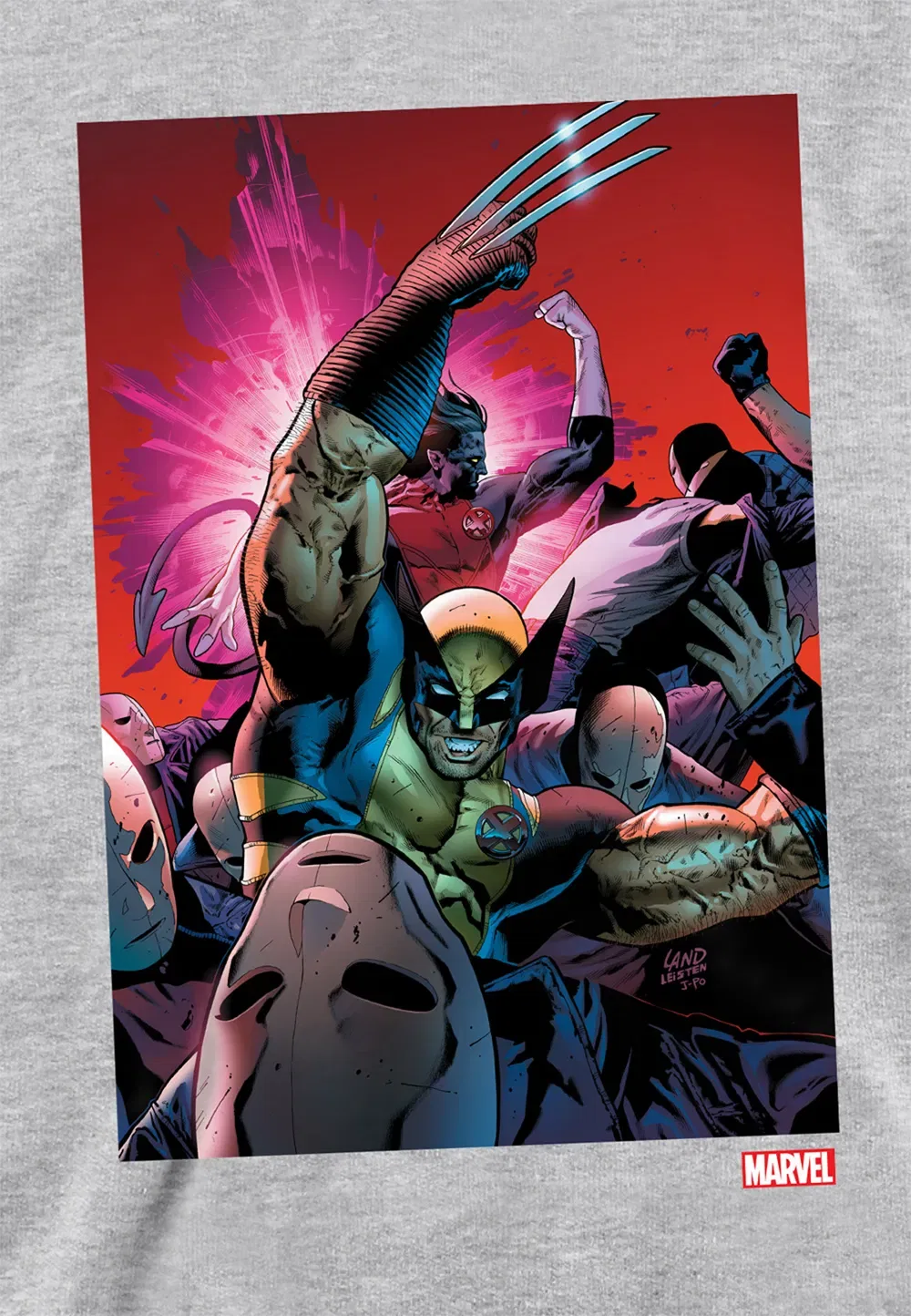 Детская худи Marvel X-Men Wolverine Nightcrawler, серый — фото 2