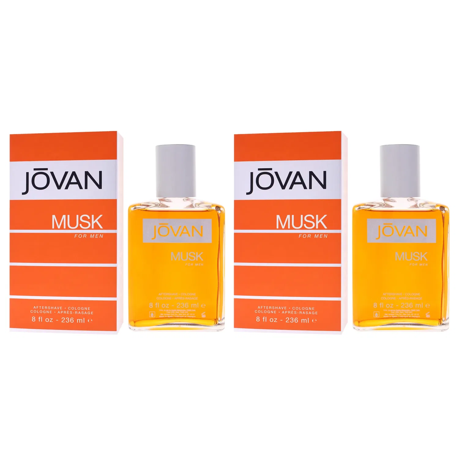 Jovan Musk от Jovan для мужчин - 237 мл (8 унций) одеколон после бритья - упаковка из 2 штук, Clear — фото 4