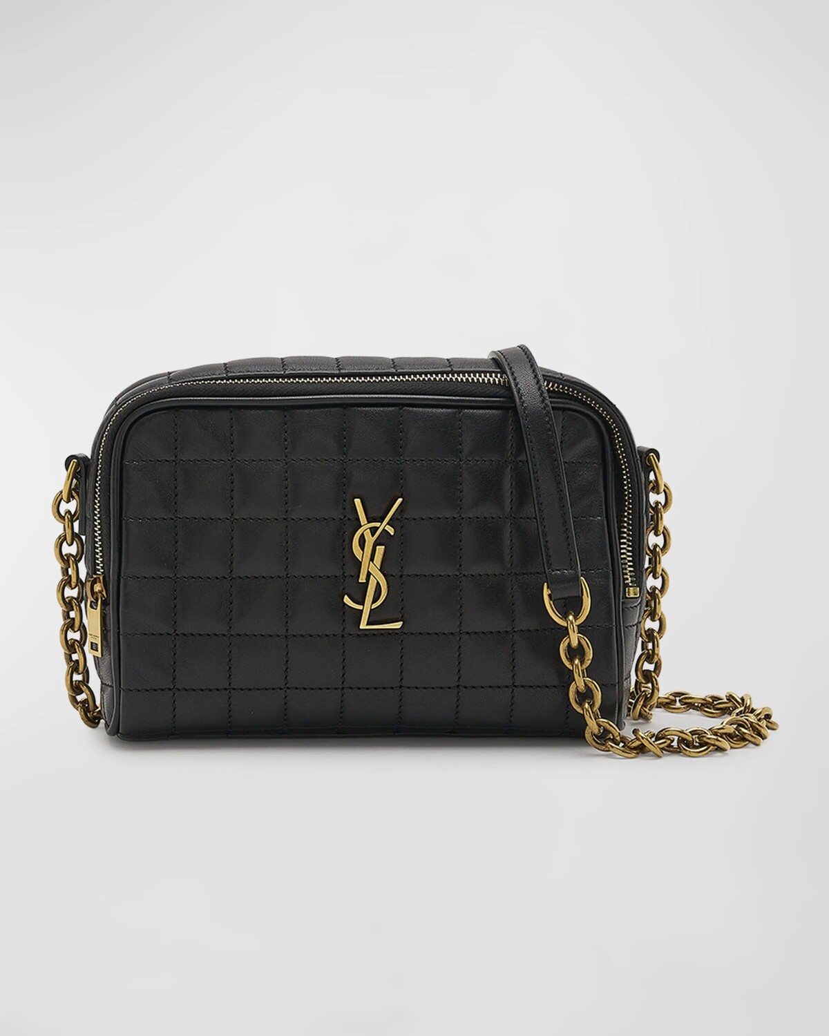 

Миниатюрная сумка для фотоаппарата Cassandre YSL из стеганой гладкой кожи Saint Laurent, цвет Noir