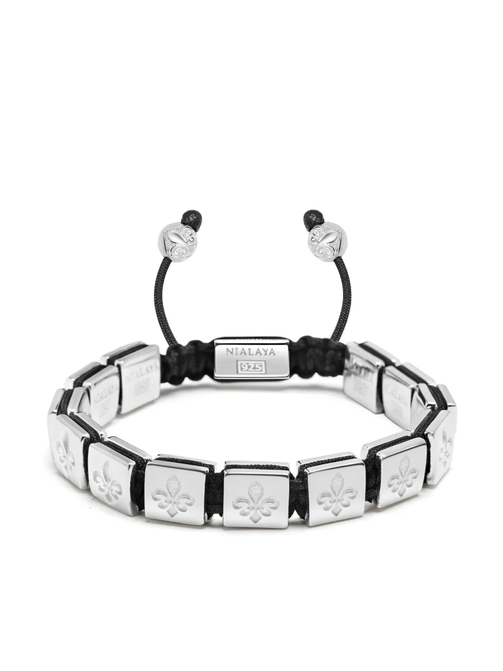 

Браслет с гравировкой Nialaya Jewelry, серебяный