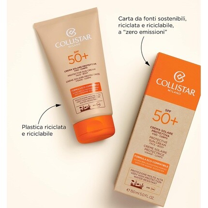 Защитный солнцезащитный крем Spf 50+, сертифицированная экологически чистая формула, 150 мл, Collistar — фото 3