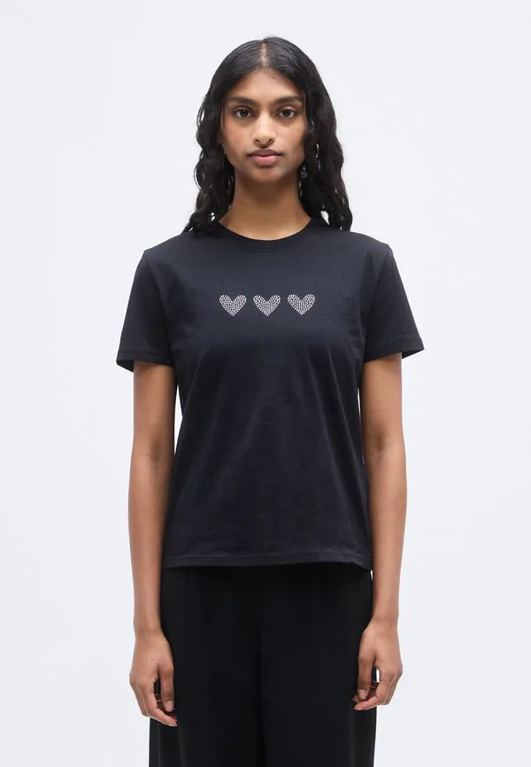 

Футболка с принтом onlariana life o neck print Only Petite, Black, Черный, Футболка с принтом onlariana life o neck print Only Petite, Black