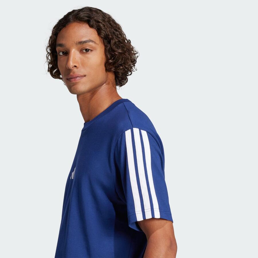 ADIDAS Футболка Essentials с тремя полосками из однотонного джерси — фото 4