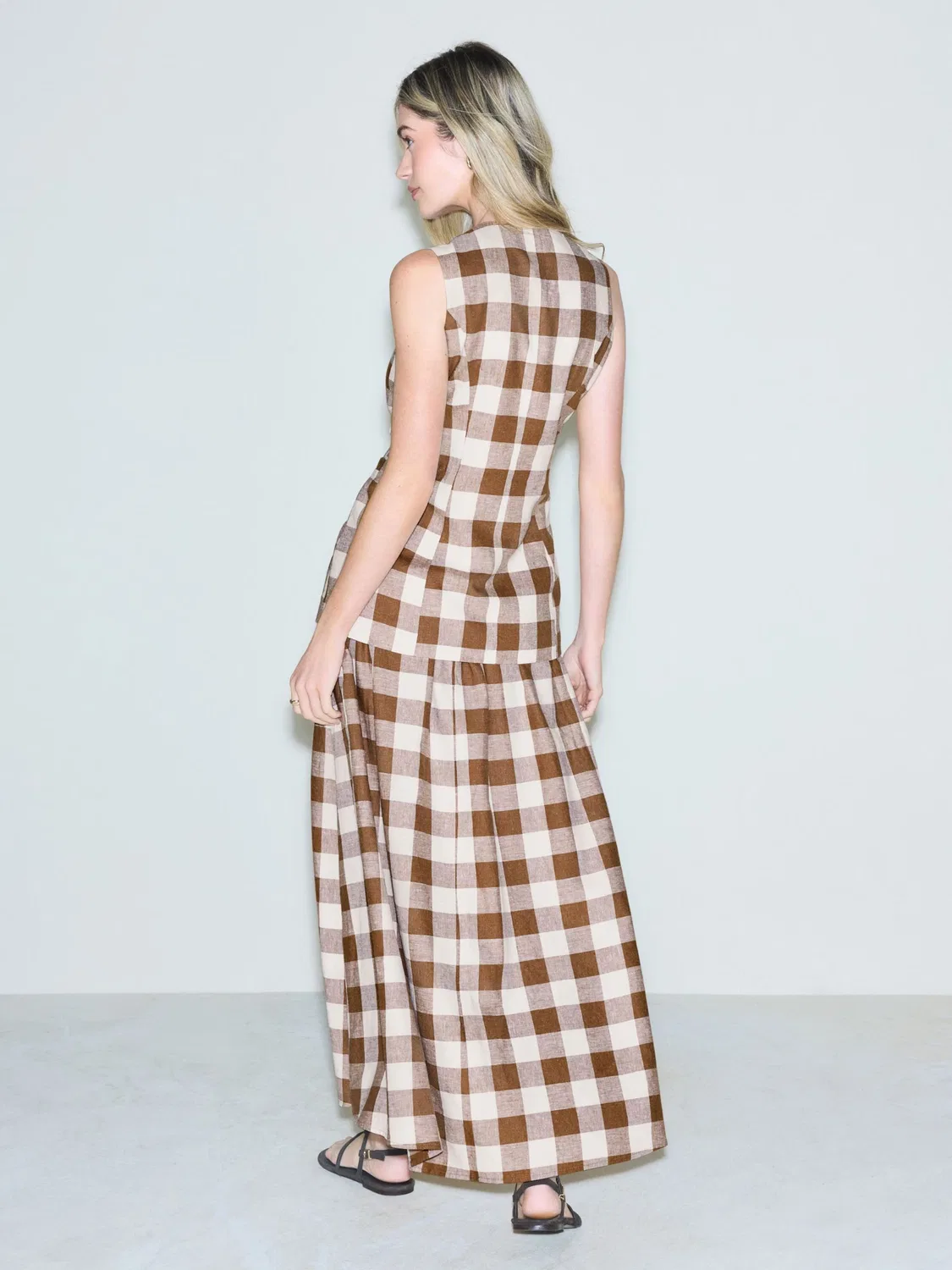 Юбка 'Gingham' Next, Brown/Umbra — фото 3