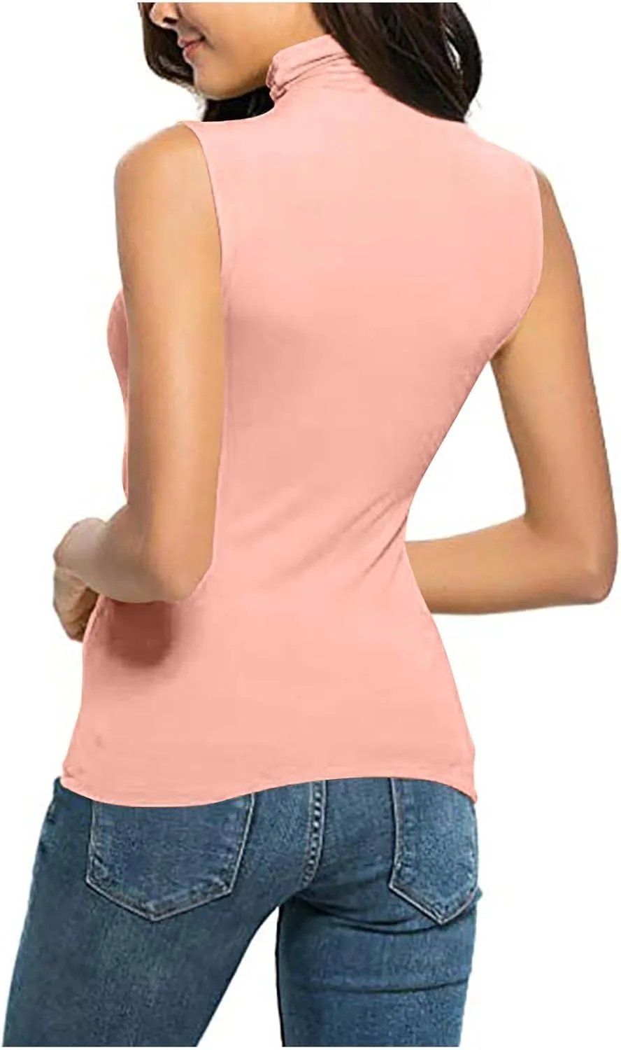 Женская водолазка с длинным рукавом, Slim Fit, базовая для слоев — фото 3