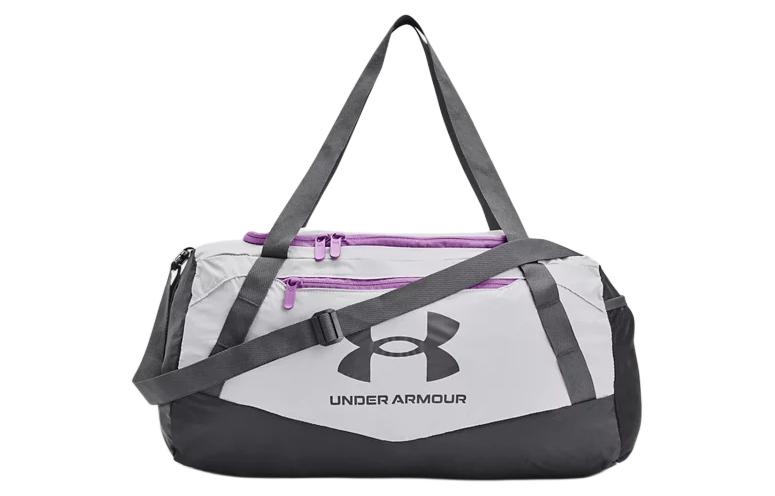 

Under Armour Нейлоновая наплечная сумка через плечо дамская дорожная миниатюрная мужская серая и пурпурная, Halo Gray & Provence Purple