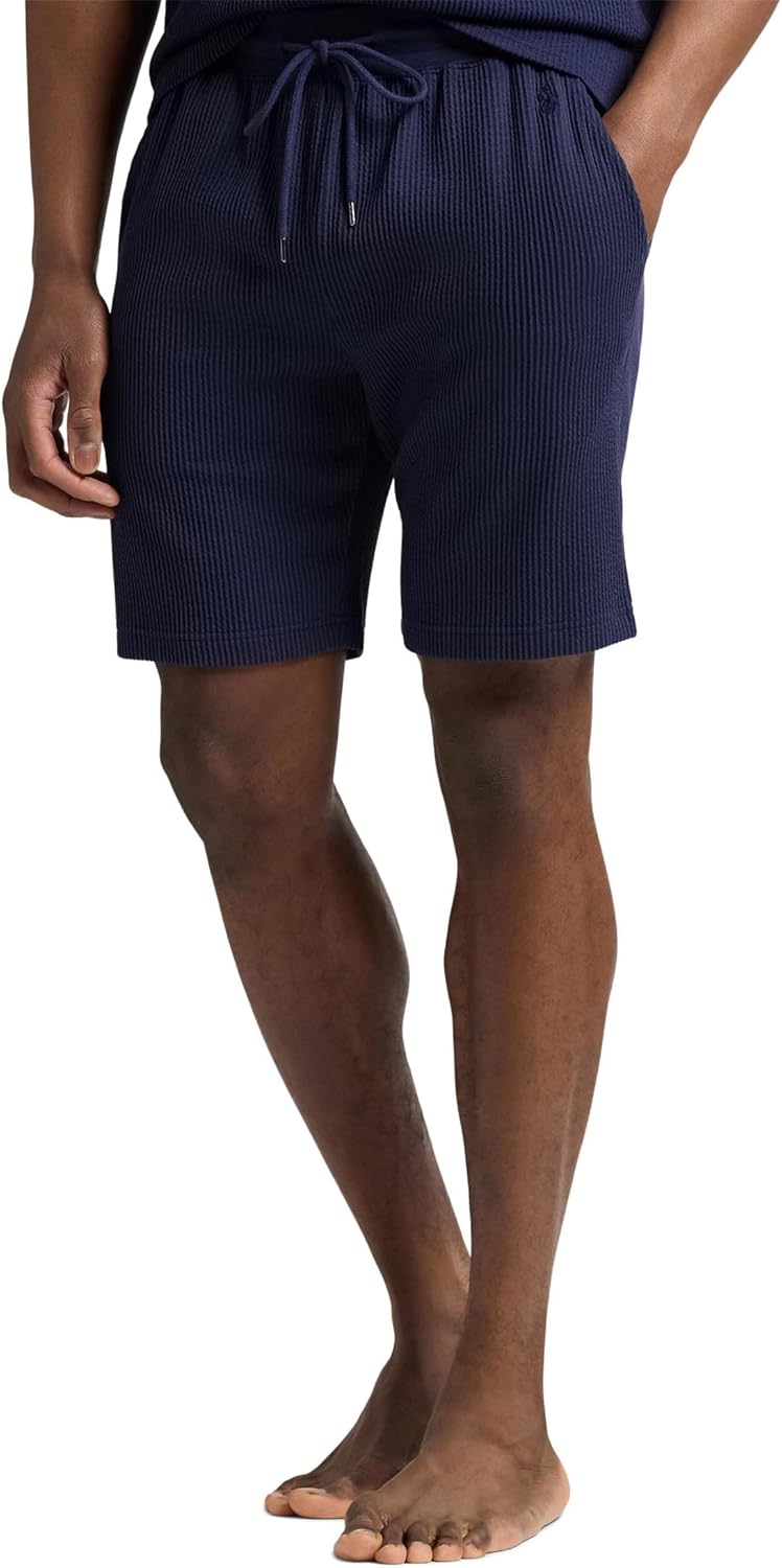 

POLO RALPH LAUREN Мужские пижамные шорты из ситцевой вязки, Cruise Navy