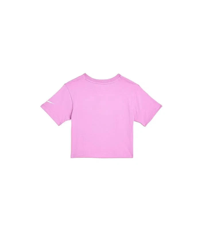 Спортивный комплект с шортами и топом Lace it Up Bike Shorts Set Nike Kids, White/Soft Yellow/Sapphire/Light Magenta — фото 2