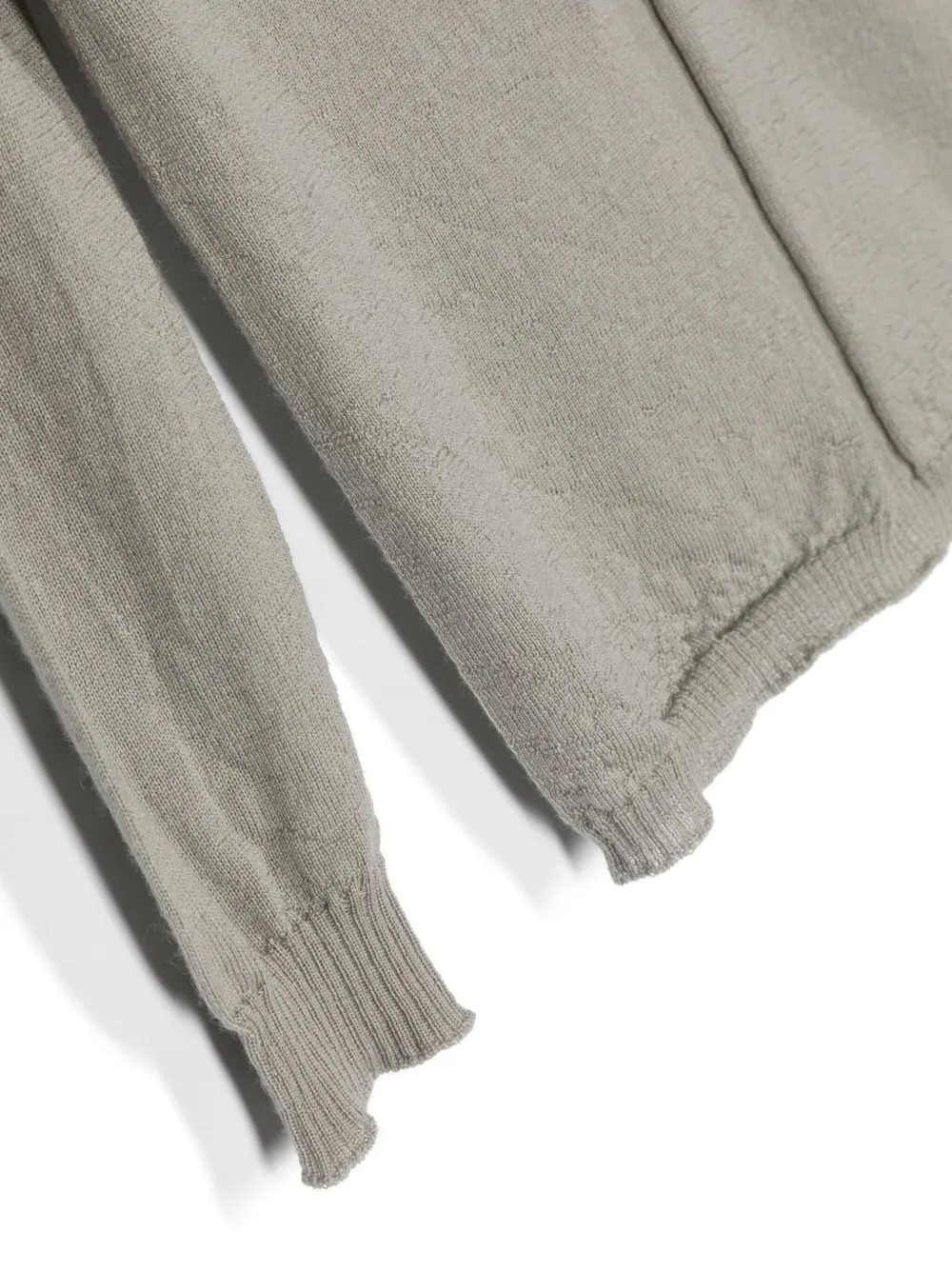 Худи тонкой вязки из вирджинской шерсти Rick Owens Kids, серый — фото 3